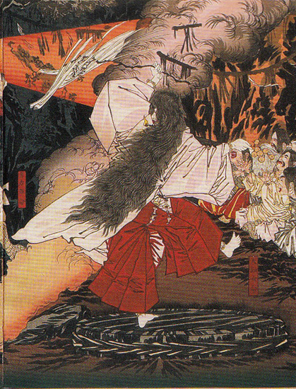 天照皇大神（大日本史略図会）：月岡芳年の歴史画